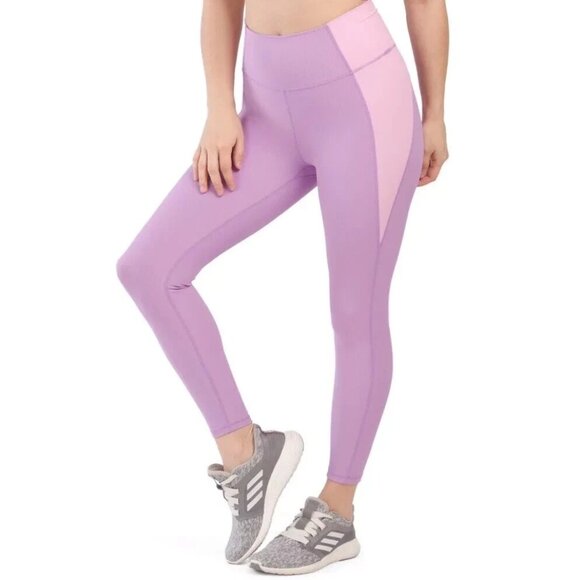 Wilo The Label Pants - WILO The Label Colorblock Textured Ribbed Athletic Leggings Purple Size Large L